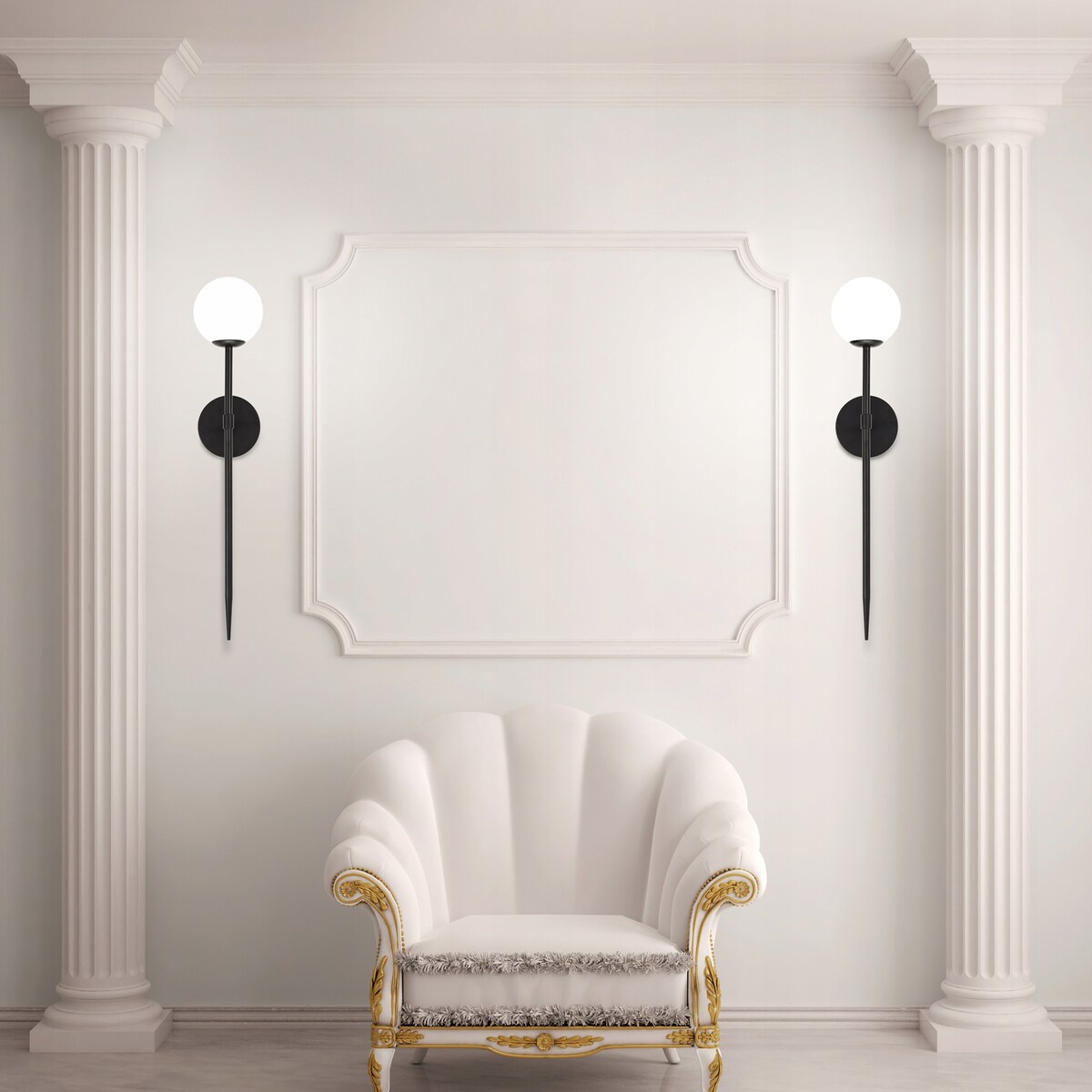 Lampa Kinkiet Czarny Ścienny Nowoczesny 52Cm