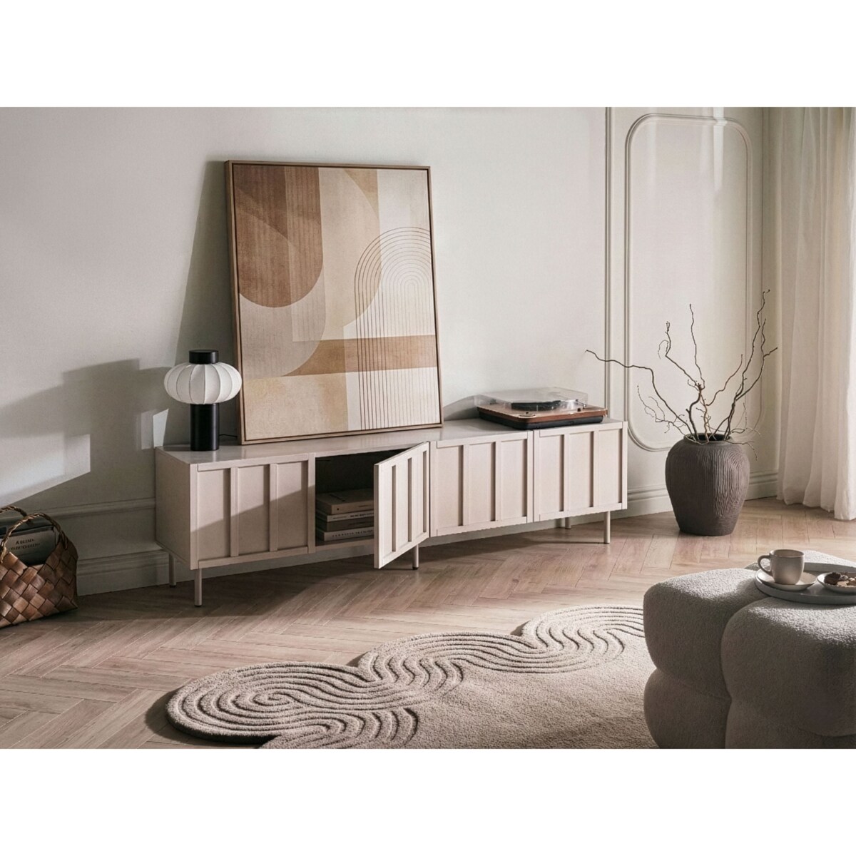 Szafka RTV CLUNES Jasnobeżowy