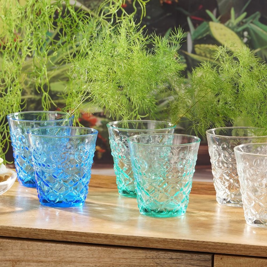 VILLA ITALIA Szklanka niebieska 270 ml SARAY