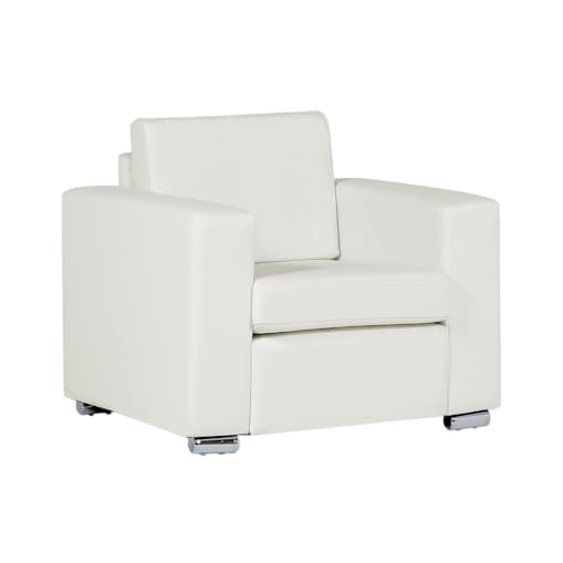Fotel HELSINKI Skóra naturalna Biały