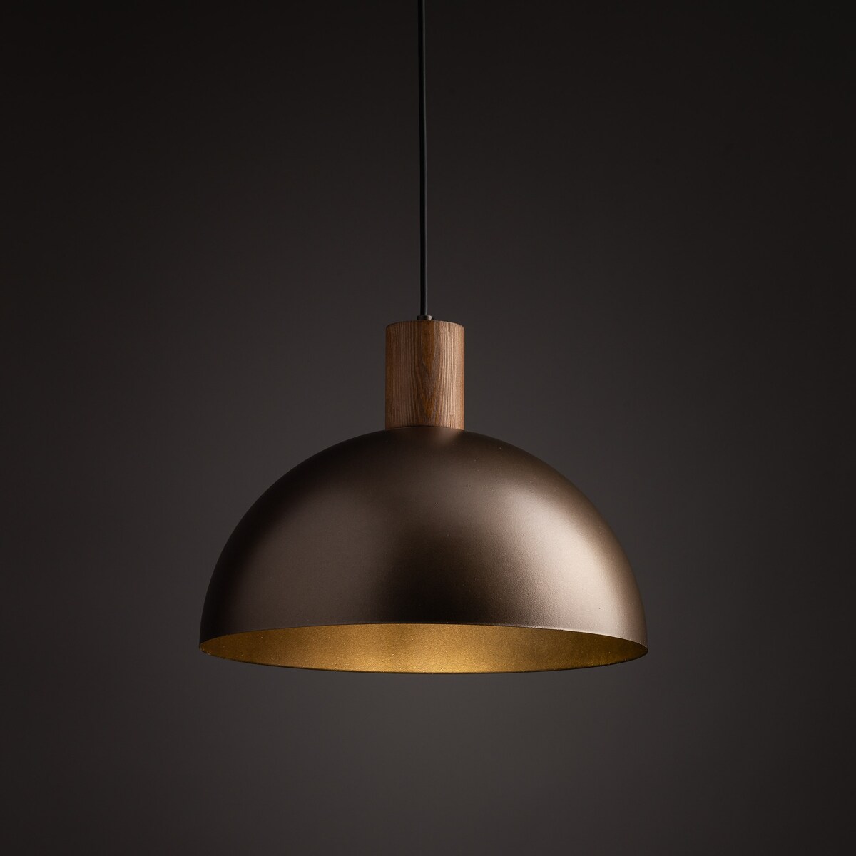 Lampa wisząca TK Lighting OSLO BROWN 4508 brązowa loft E27 metal drewno