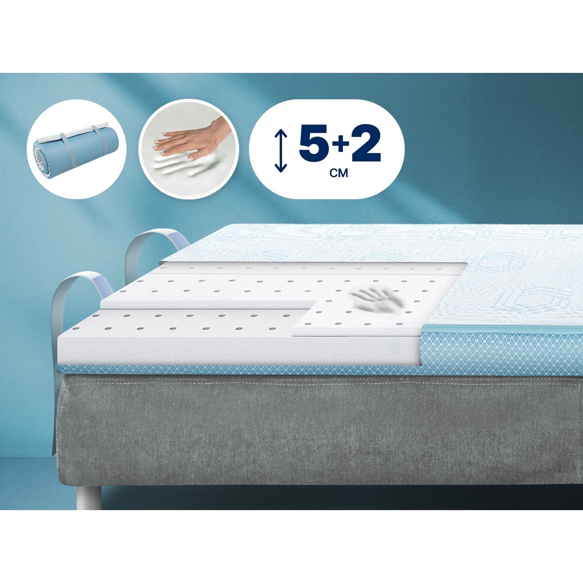 Materac nawierzchniowy 160x200 7 cm memory składany  - Dormeo Memosan Ultimo