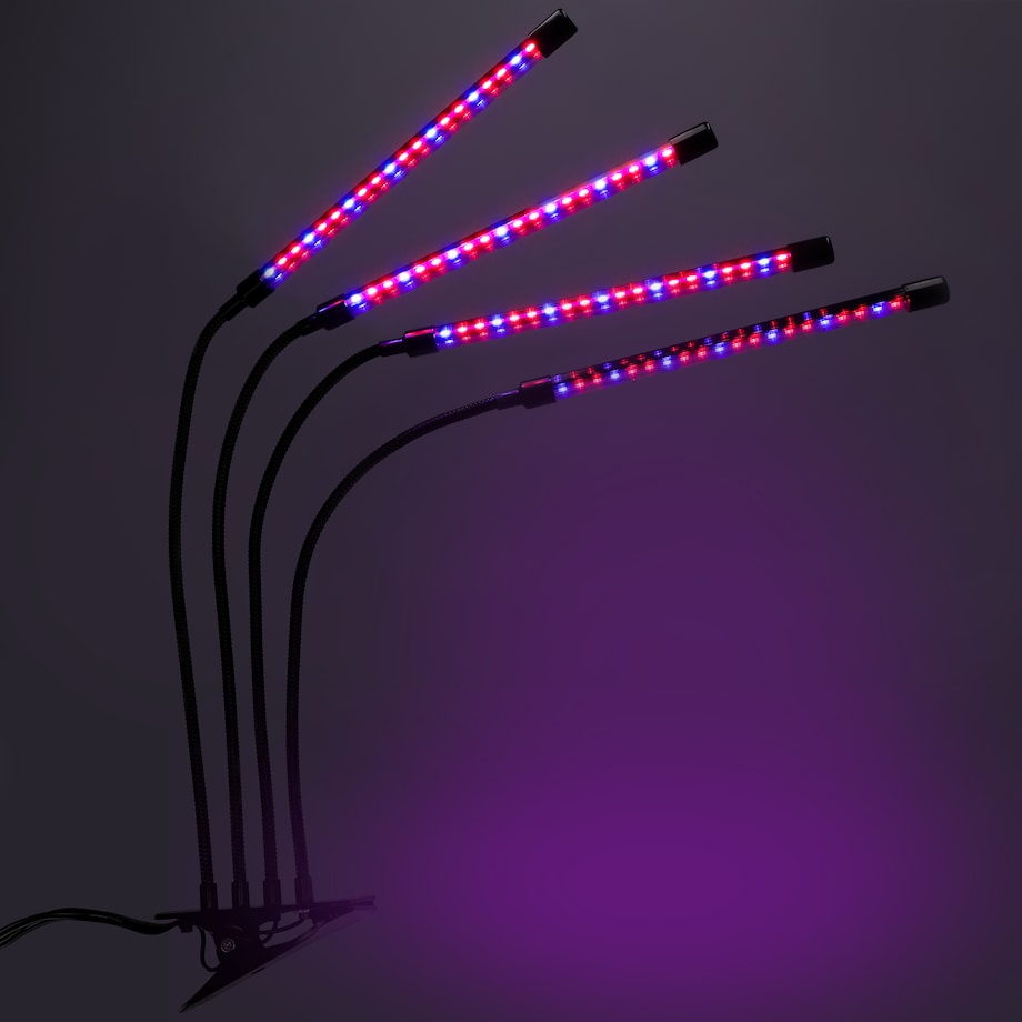 Lampa Led Do Wzrostu Roślin 80 Diod Timer 25 W Uprawa Roślin Do Domu Z Zasilaczem Sieciowym