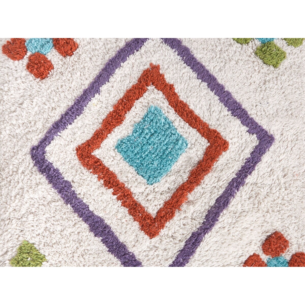 Poduszka podłogowa bawełniana 55 x 55 x 20 cm biała DIPLO