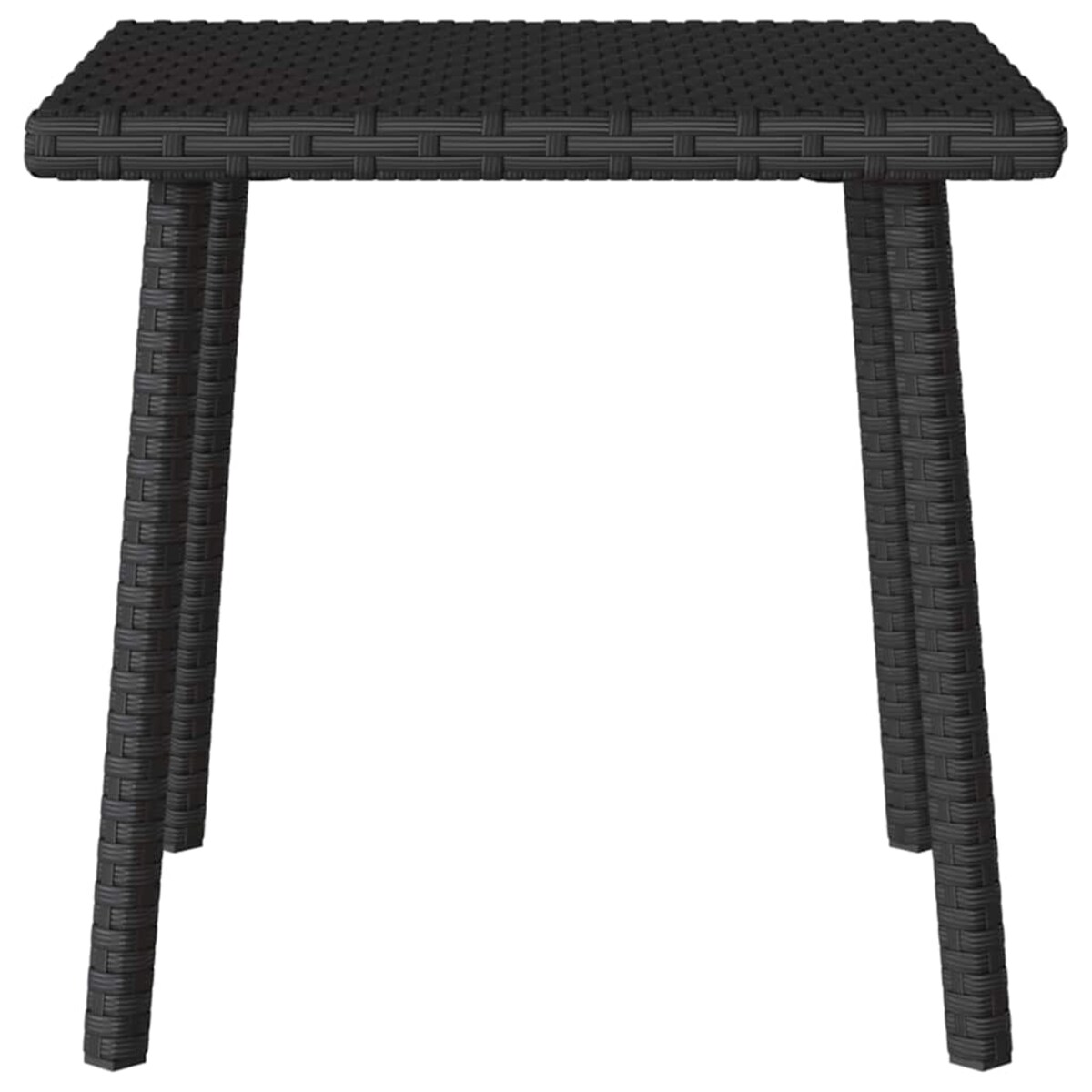 vidaXL Stolik kawowy ogrodowy prostokątny czarny 40x40x37cm polirattan