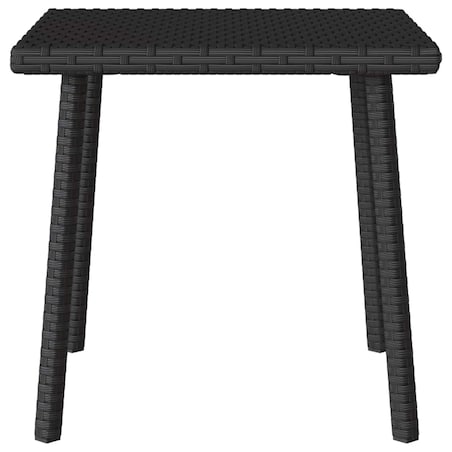 vidaXL Stolik kawowy ogrodowy prostokątny czarny 40x40x37cm polirattan
