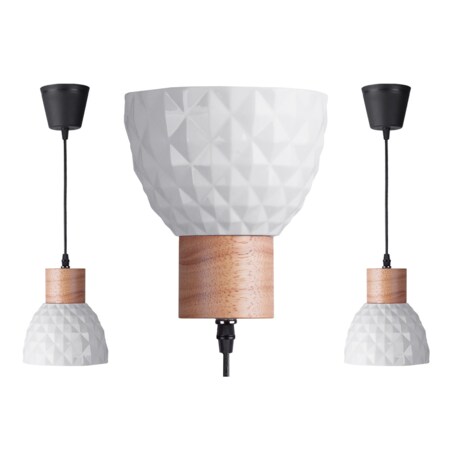 Konsimo KARI Zestaw lamp wiszących 3 szt., biały
