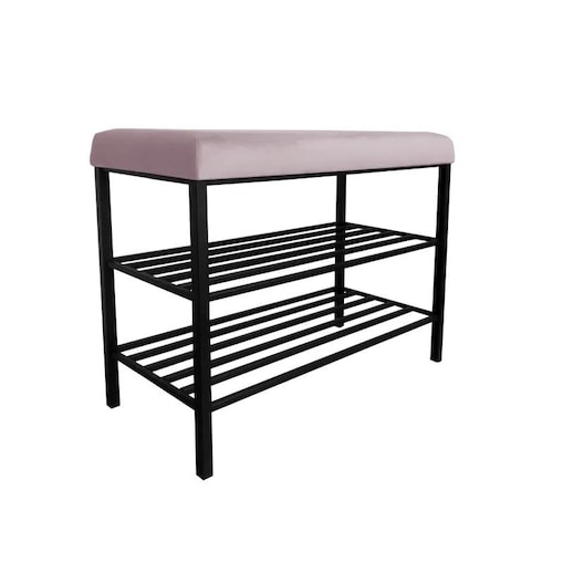 Stojak na buty z siedziskiem GAJA MG55 czarny/różowy