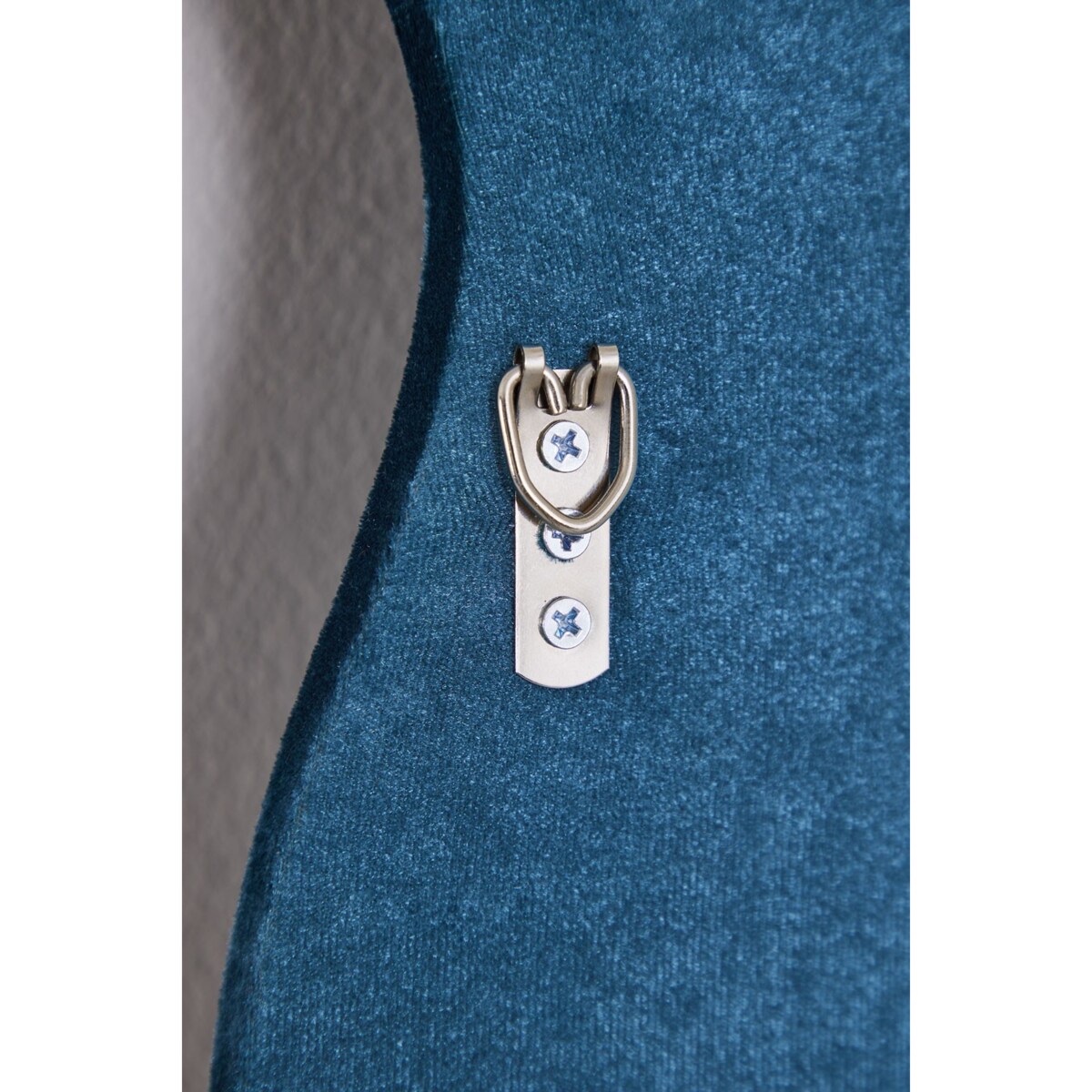 Lustro w falistej ramie aksamit niebieski 160x60 cm