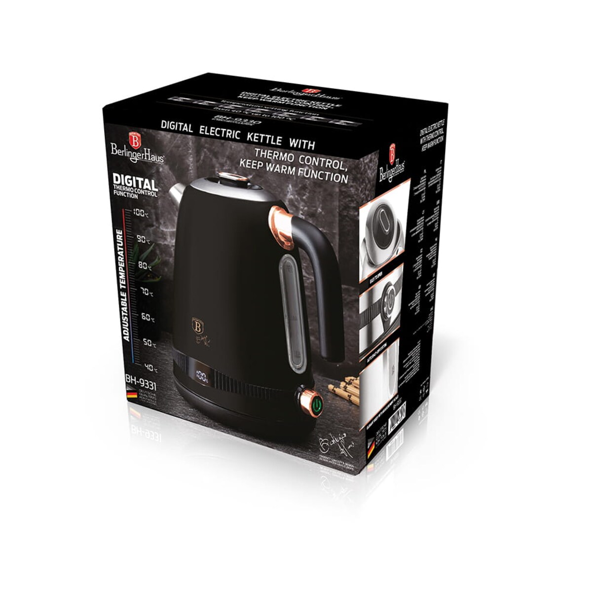 Czajnik elektryczny z termostatem BerlingerHaus BH-9331 Czarny