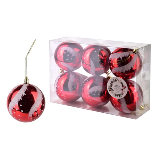 SANTA LILA Komplet 6 bombek 7x7x8