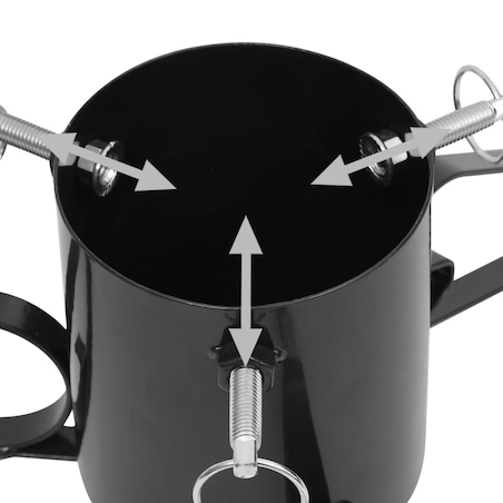 vidaXL Stojak pod choinkę, czarny, 58x58x21 cm