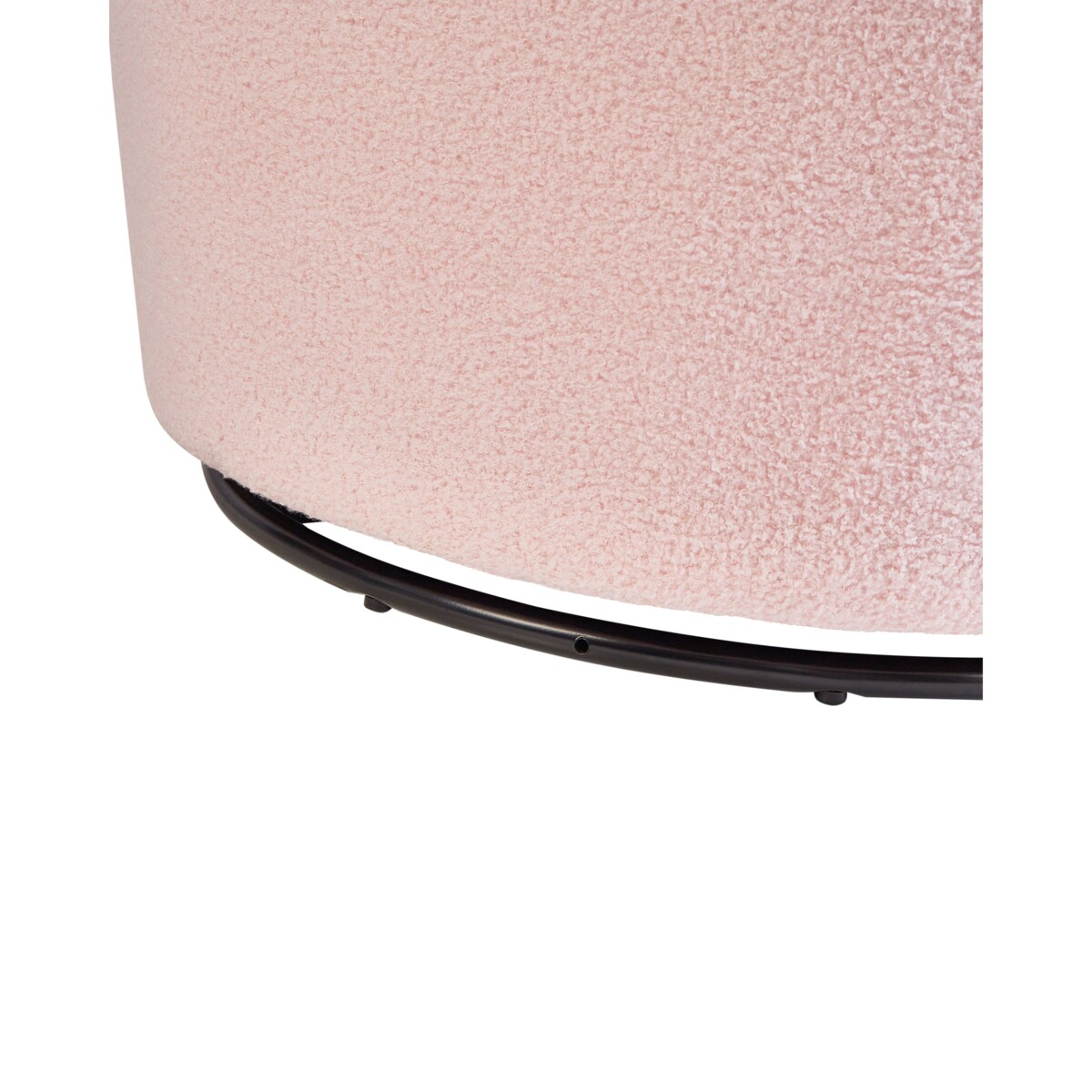 Fotel obrotowy DAVIK Boucle Pastelowy róż