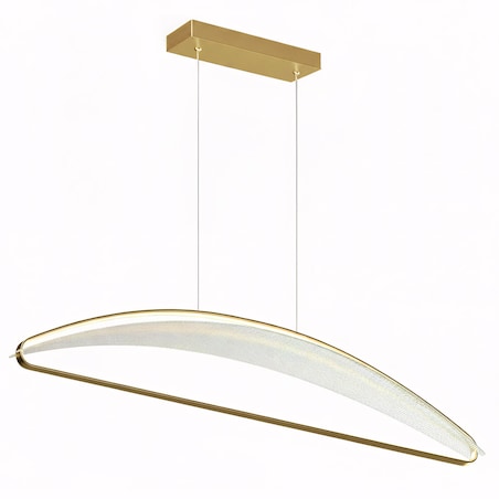 Lampa Sufitowa Wisząca G124-Cp Led Złoty, Metal, Tworzywo Sztuczne