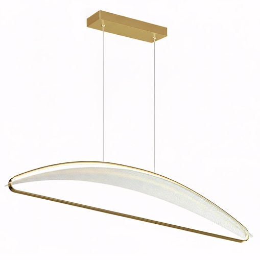 Lampa Sufitowa Wisząca G124-Cp Led Złoty, Metal, Tworzywo Sztuczne