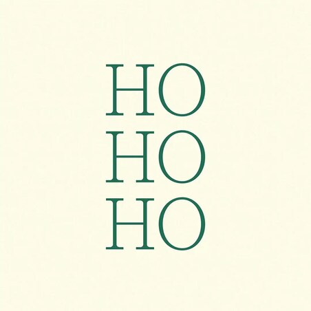 Poduszka świąteczna na krzesło - HO HO HO - zielone