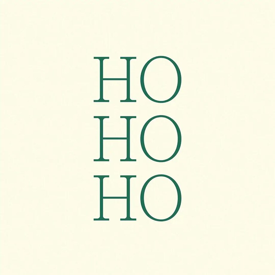 Poduszka świąteczna na krzesło - HO HO HO - zielone