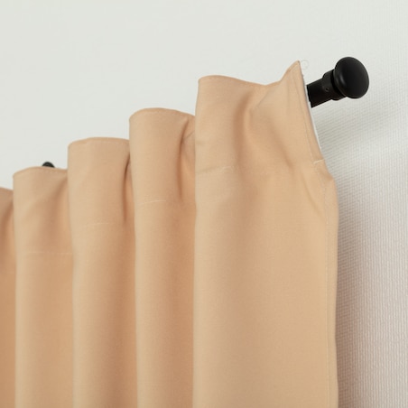Zasłona BASIC na taśmie marszczącej 140x260cm waniliowy beż 1 szt. 140x260 beżowy