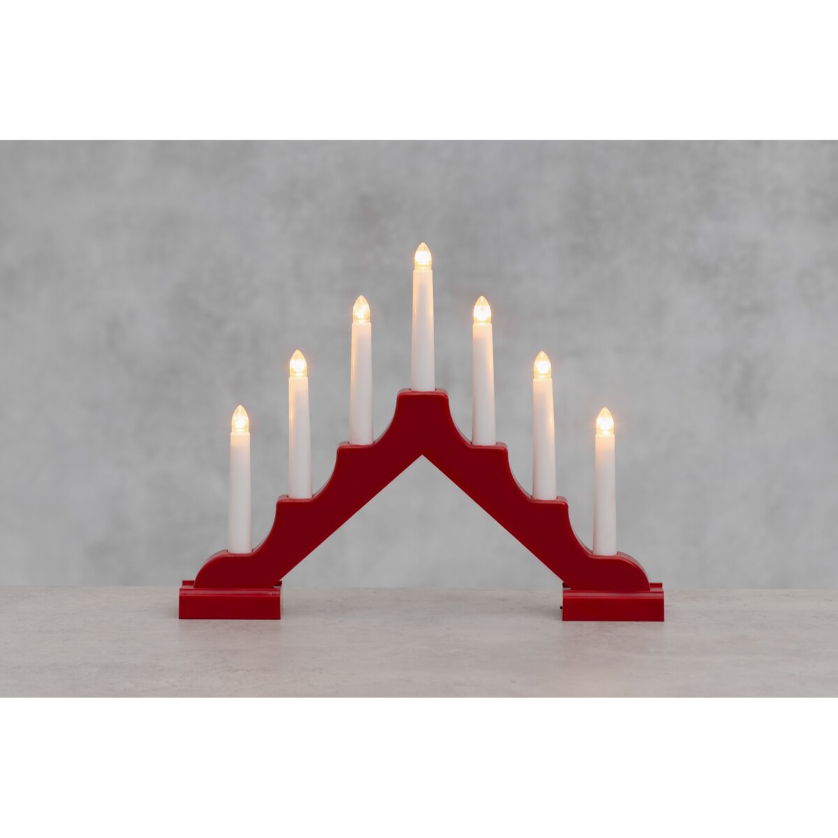 Świecznik adwentowy LED, 7 lampek, 29 cm