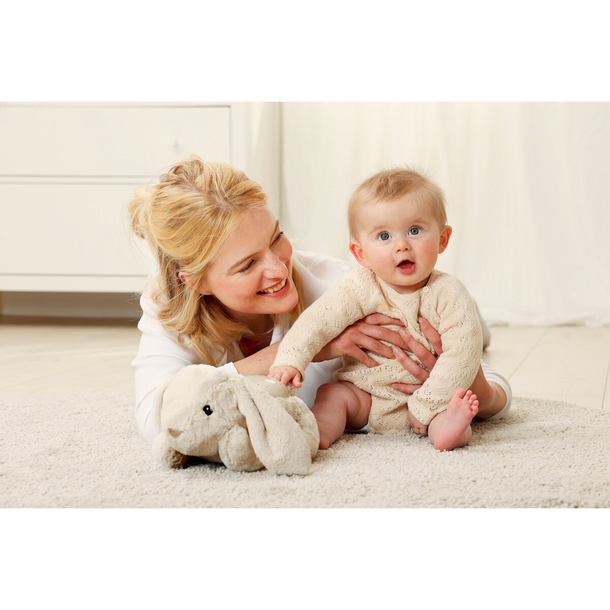 Pluszowy projektor dla dzieci - Króliczek - przyjaciel do snu - Cloud b® Twilight Buddies™