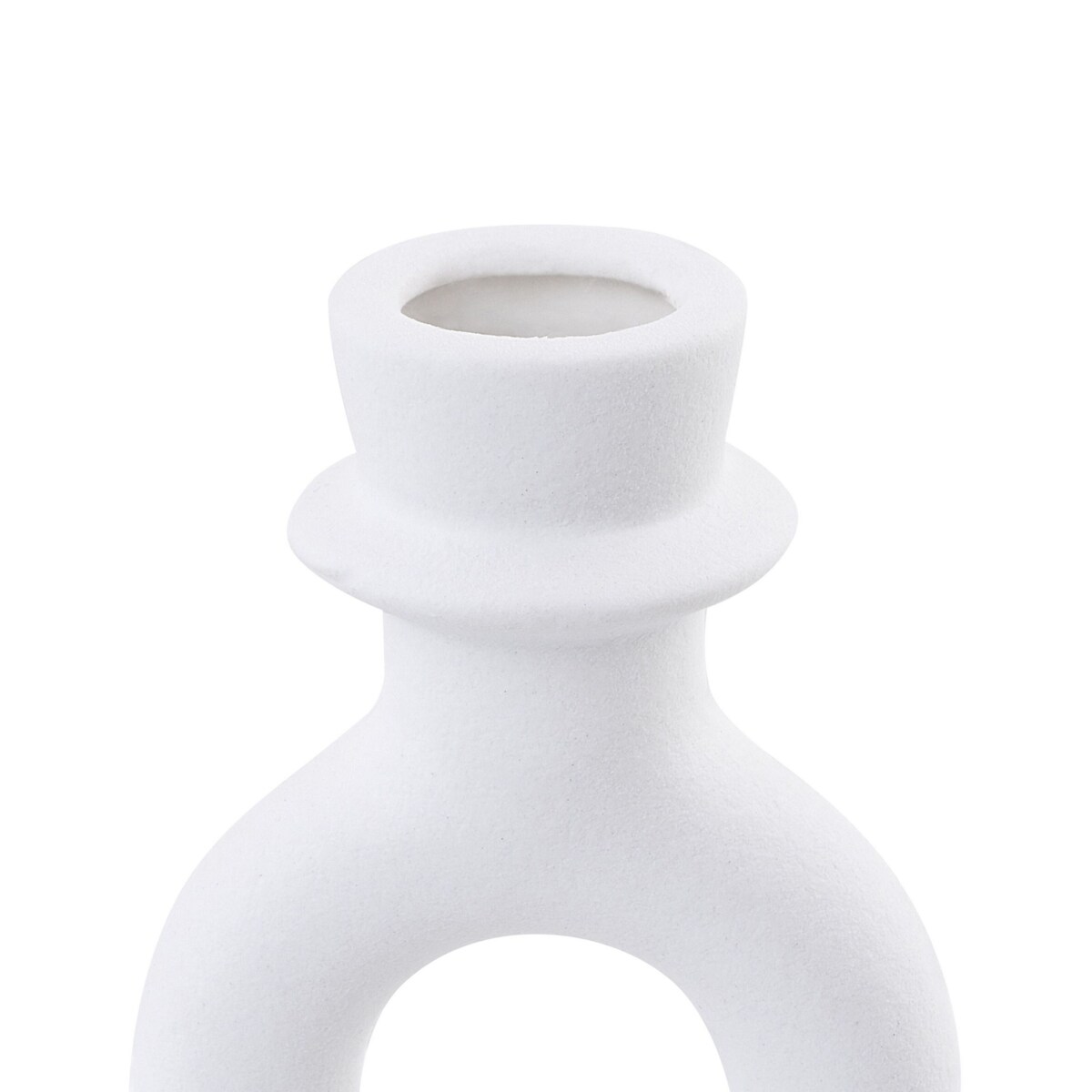 Świecznik ceramiczny biały SPARTA