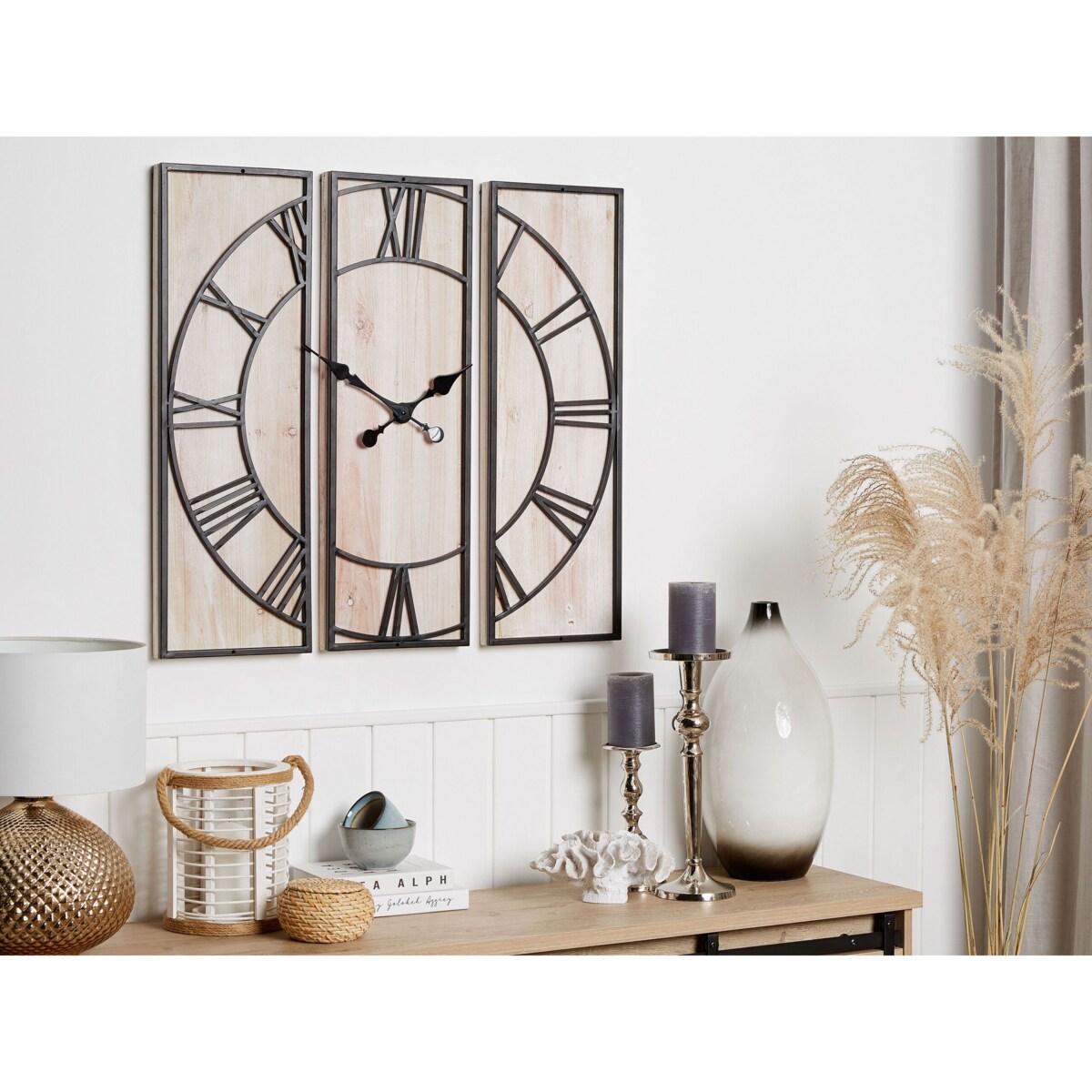 Zegar ścienny 75 x 75 cm jasne drewno COATLAN