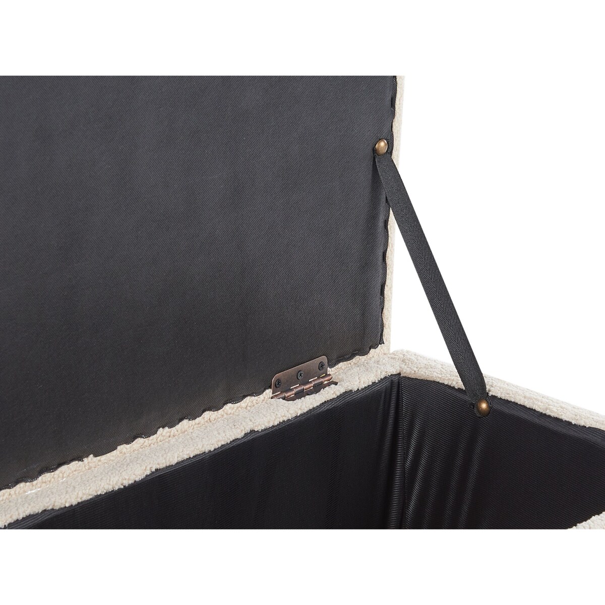 Puf ze schowkiem boucle beżowy MICHIGAN