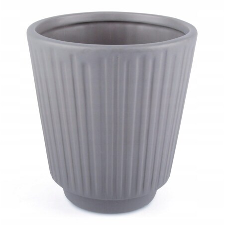 DONICA stojąca CERAMICZNA szara wys. 15cm