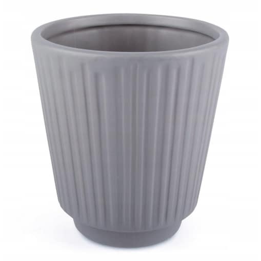DONICA stojąca CERAMICZNA szara wys. 15cm