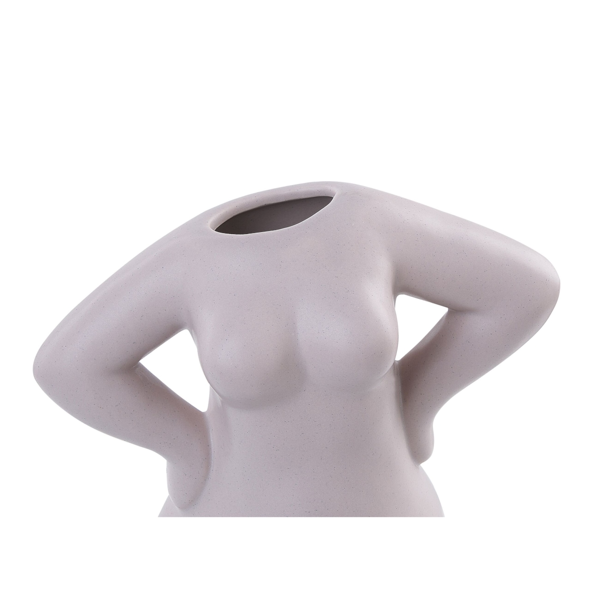 Wazon na kwiaty ceramiczny beżowy KILKIS