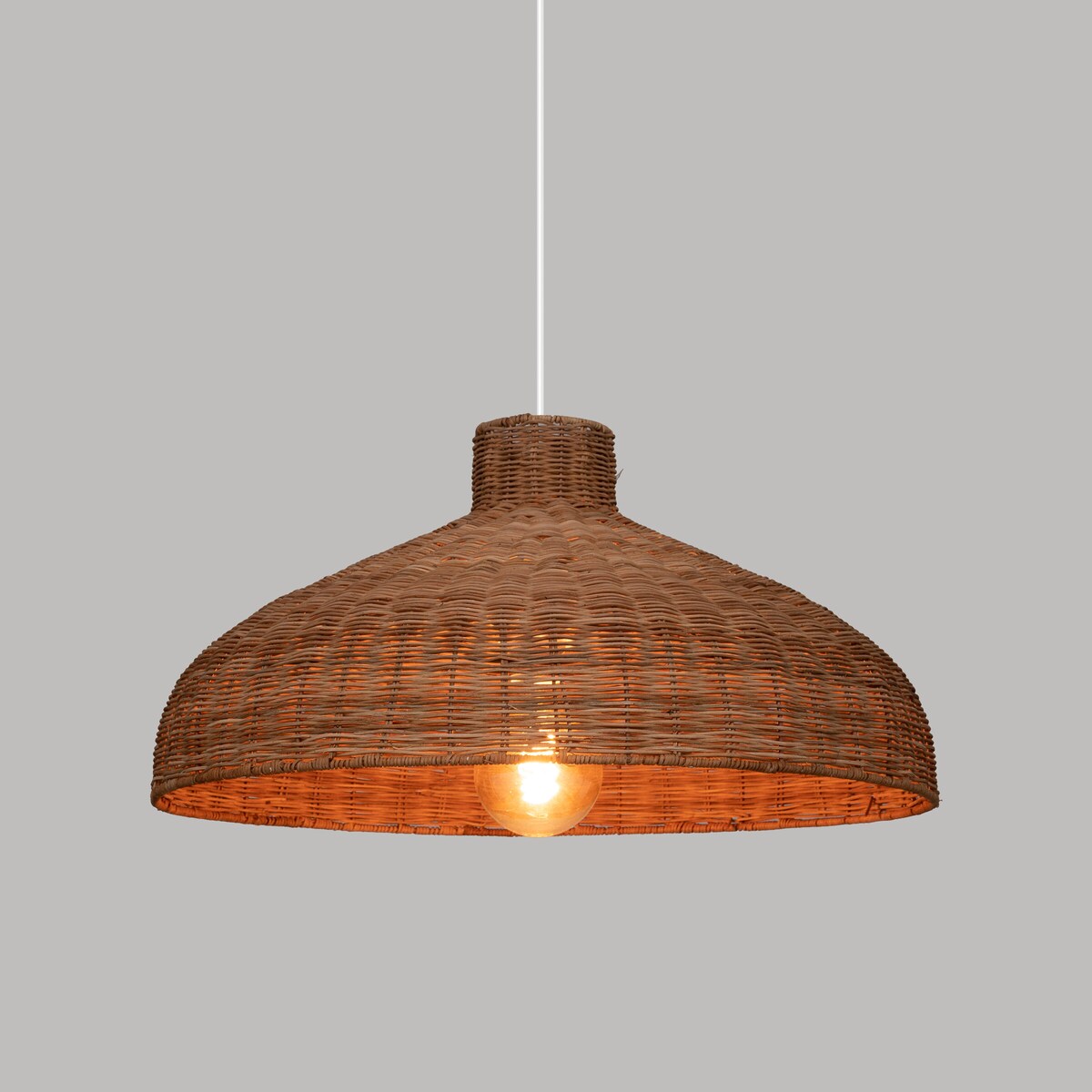 Lampa wisząca ORIGANES z rattanowym kloszem, Ø 58 cm