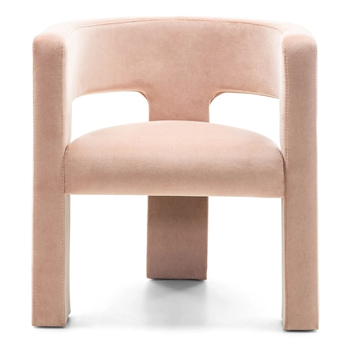 Fotel wypoczynkowy aksamitny brzoskwiniowy Tiana