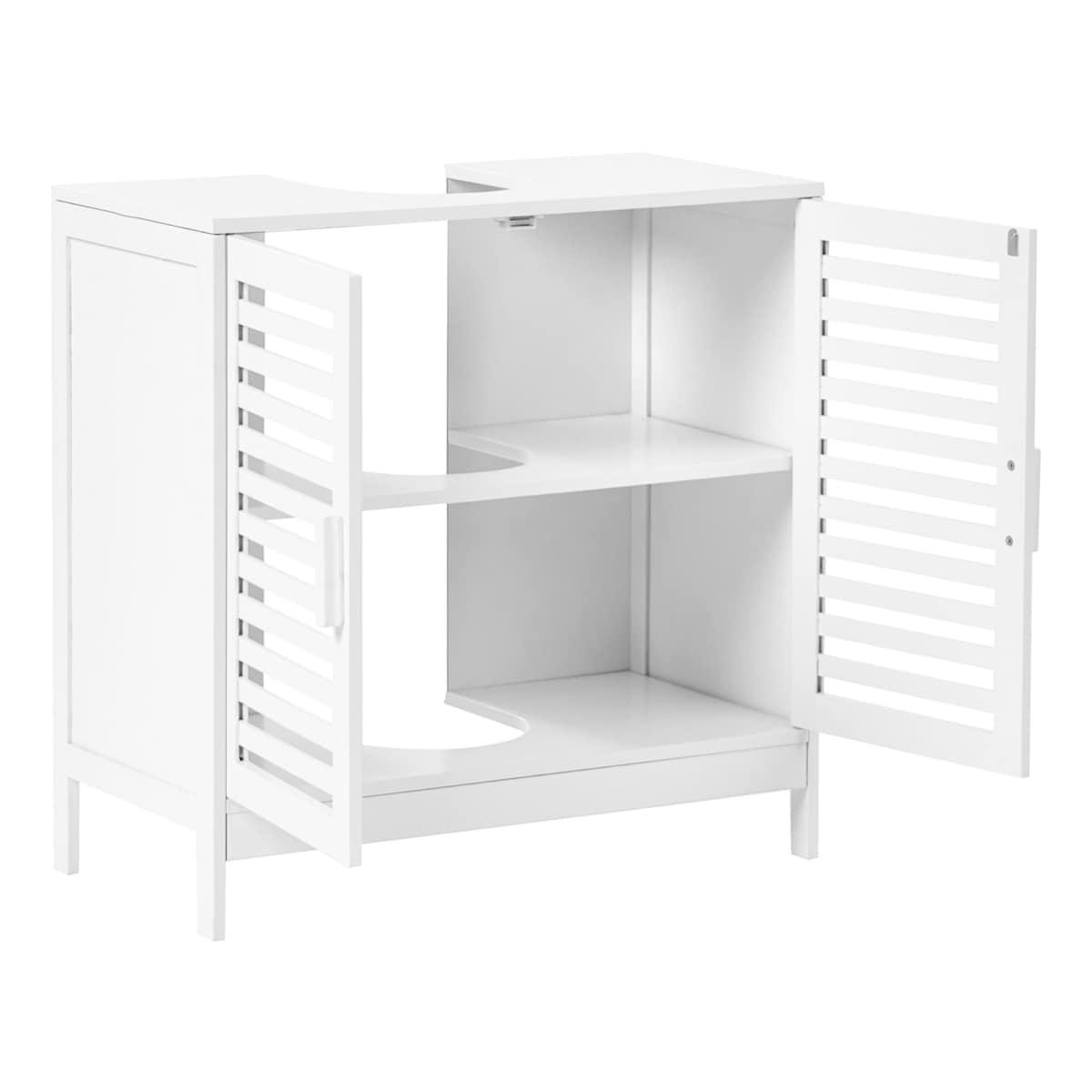 Szafka łazienkowa pod umywalkę MISSOULA Bambus 60 cm Biały
