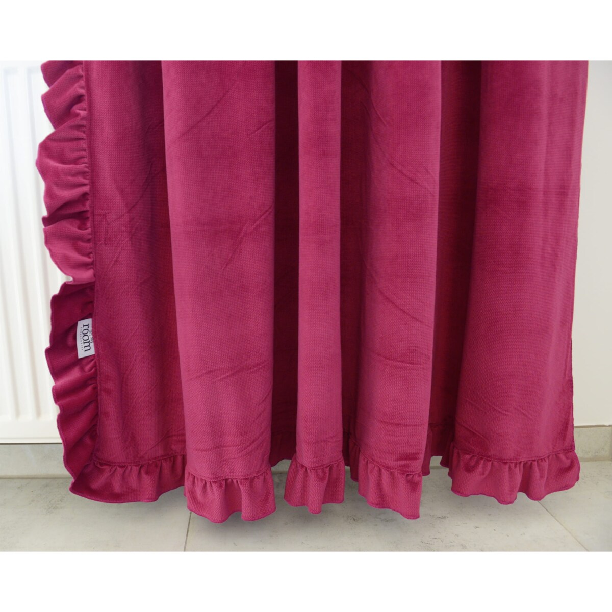 Zasłona Na Okno Okna Z Falbanką Do Salonu Sypialni 150X250 Cm Burgund