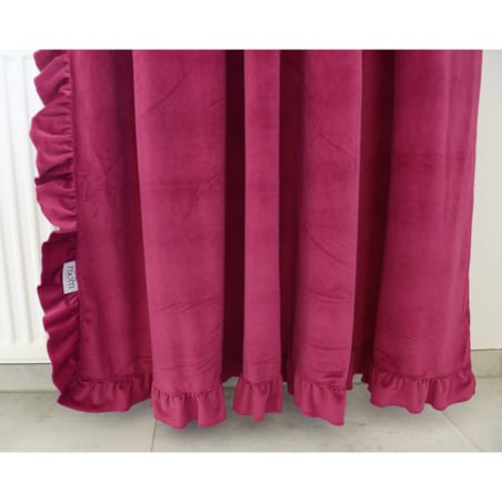 Zasłona Na Okno Okna Z Falbanką Do Salonu Sypialni 150X250 Cm Burgund