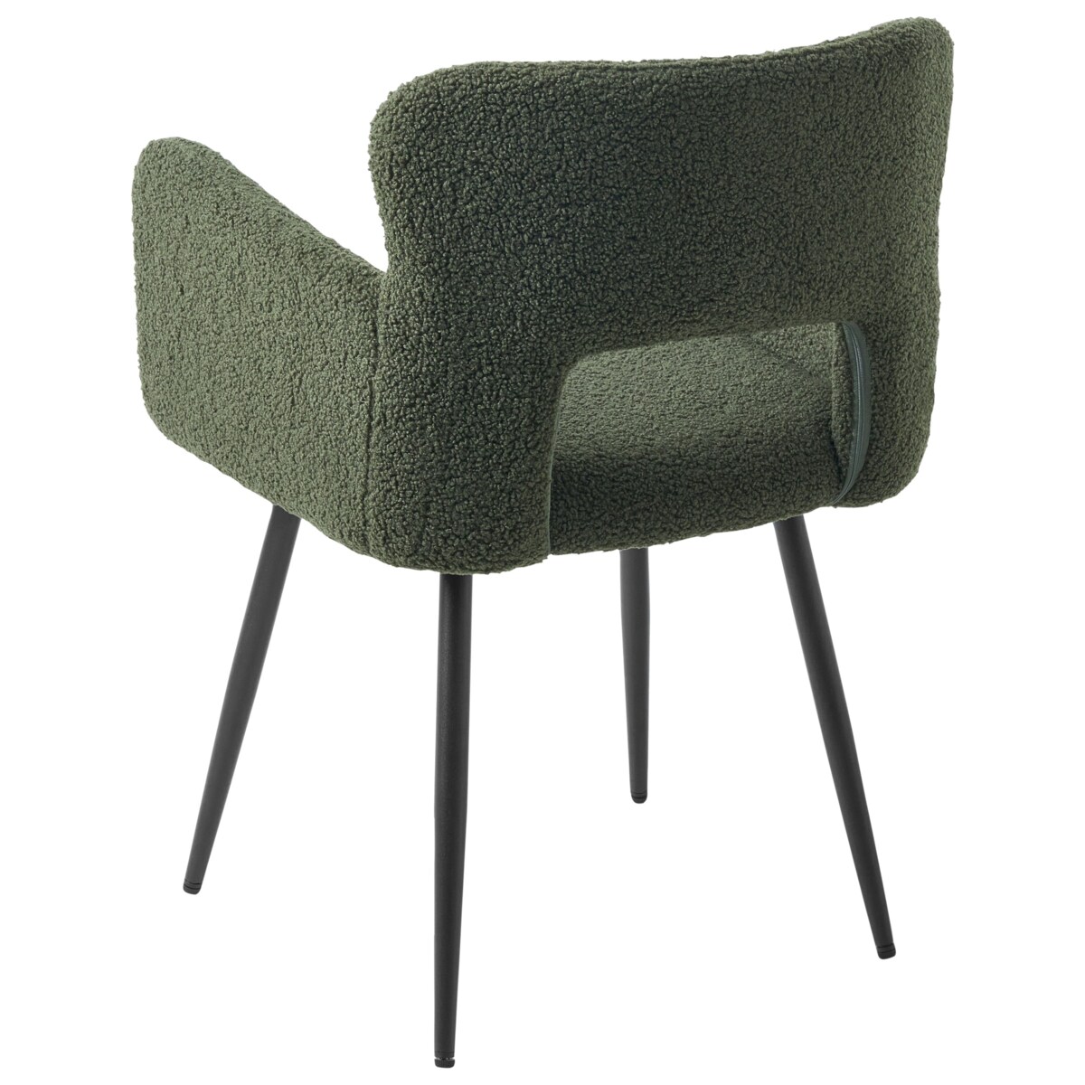 Zestaw 2 krzeseł do jadalni SANILAC Boucle Ciemnozielony