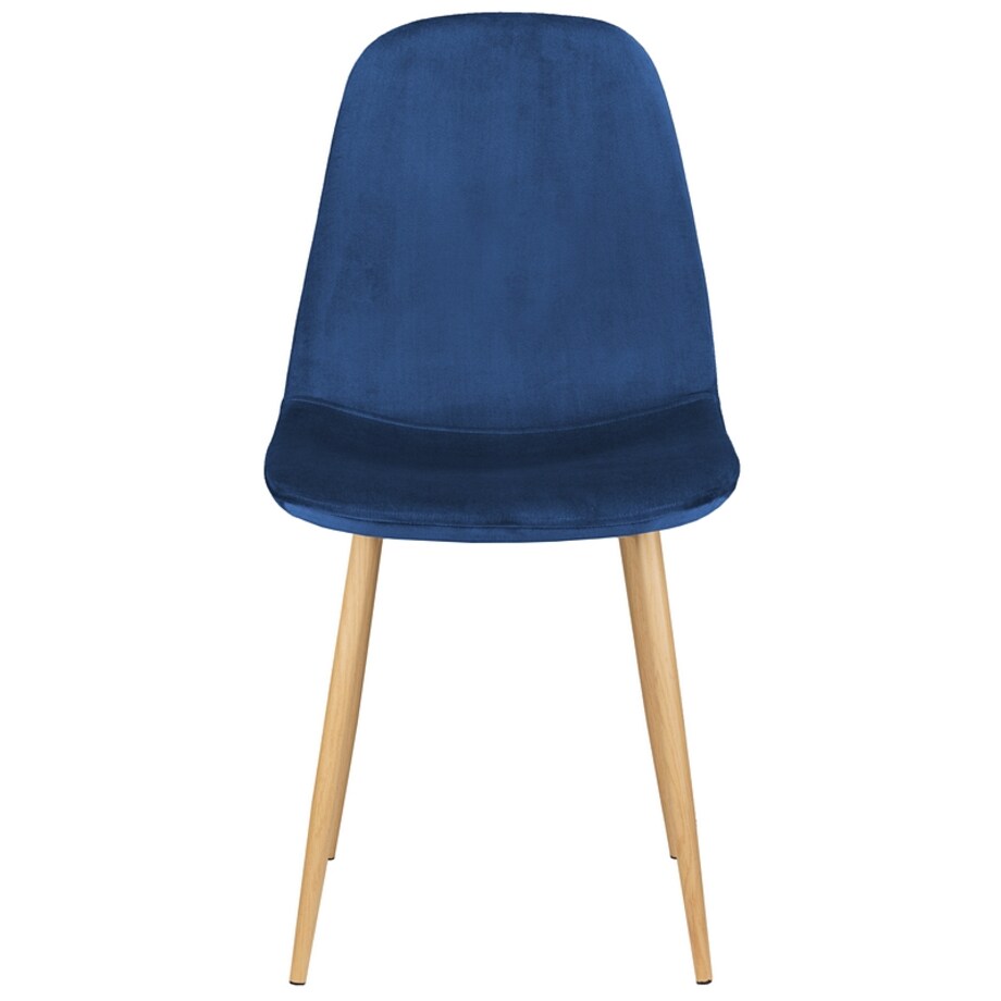 Krzesło tapicerowane welurowe do salonu jadalni jasne nogi