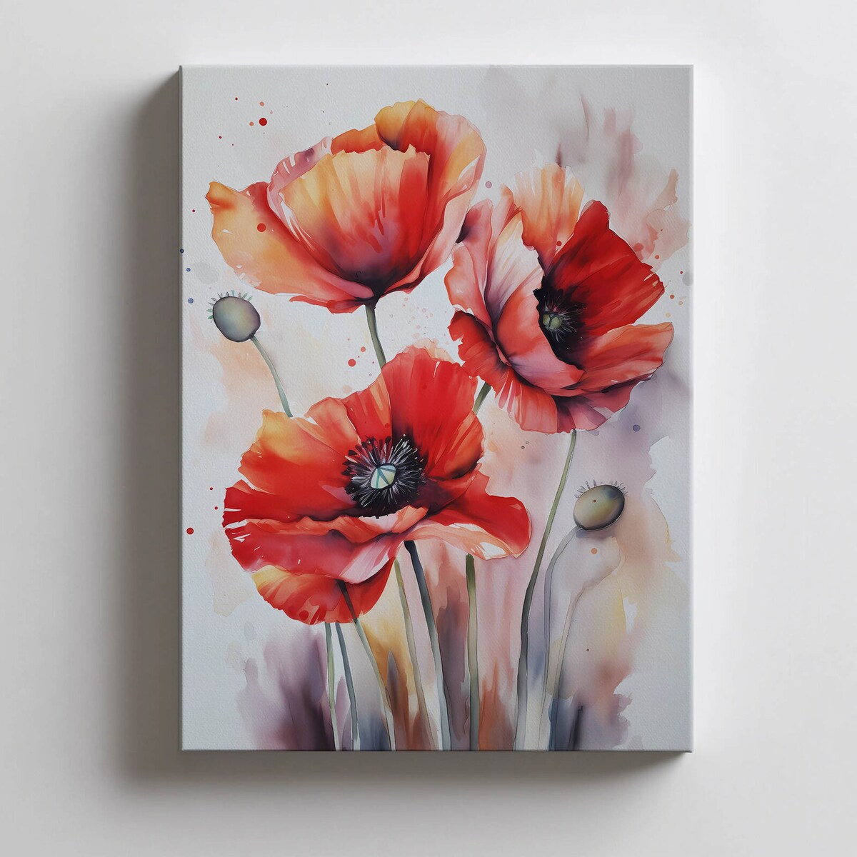 Wiosenne Makowe Marzenie, 40x50 cm, bez ramy, płótno premium na blejtramie