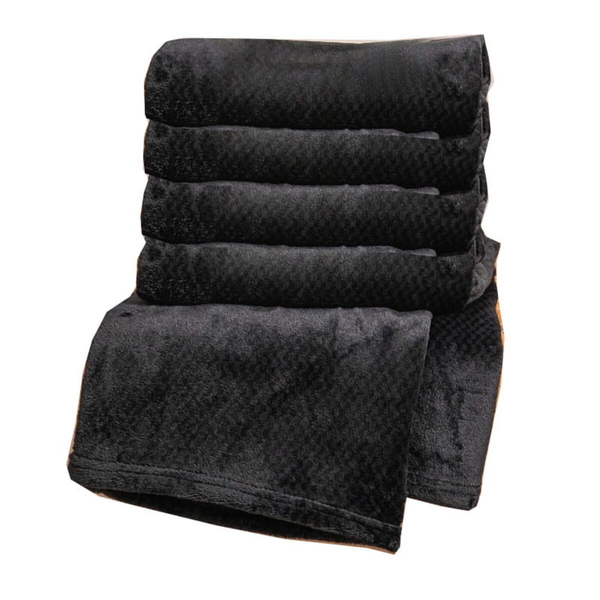 Miękki Koc Narzuta Pled na Łóżko 200 x 220 cm mikrofibra milutki Czarny Willy