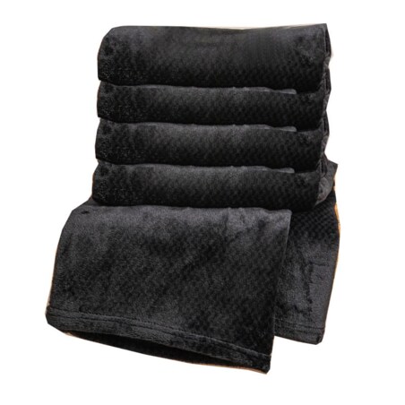 Miękki Koc Narzuta Pled na Łóżko 200 x 220 cm mikrofibra milutki Czarny Willy