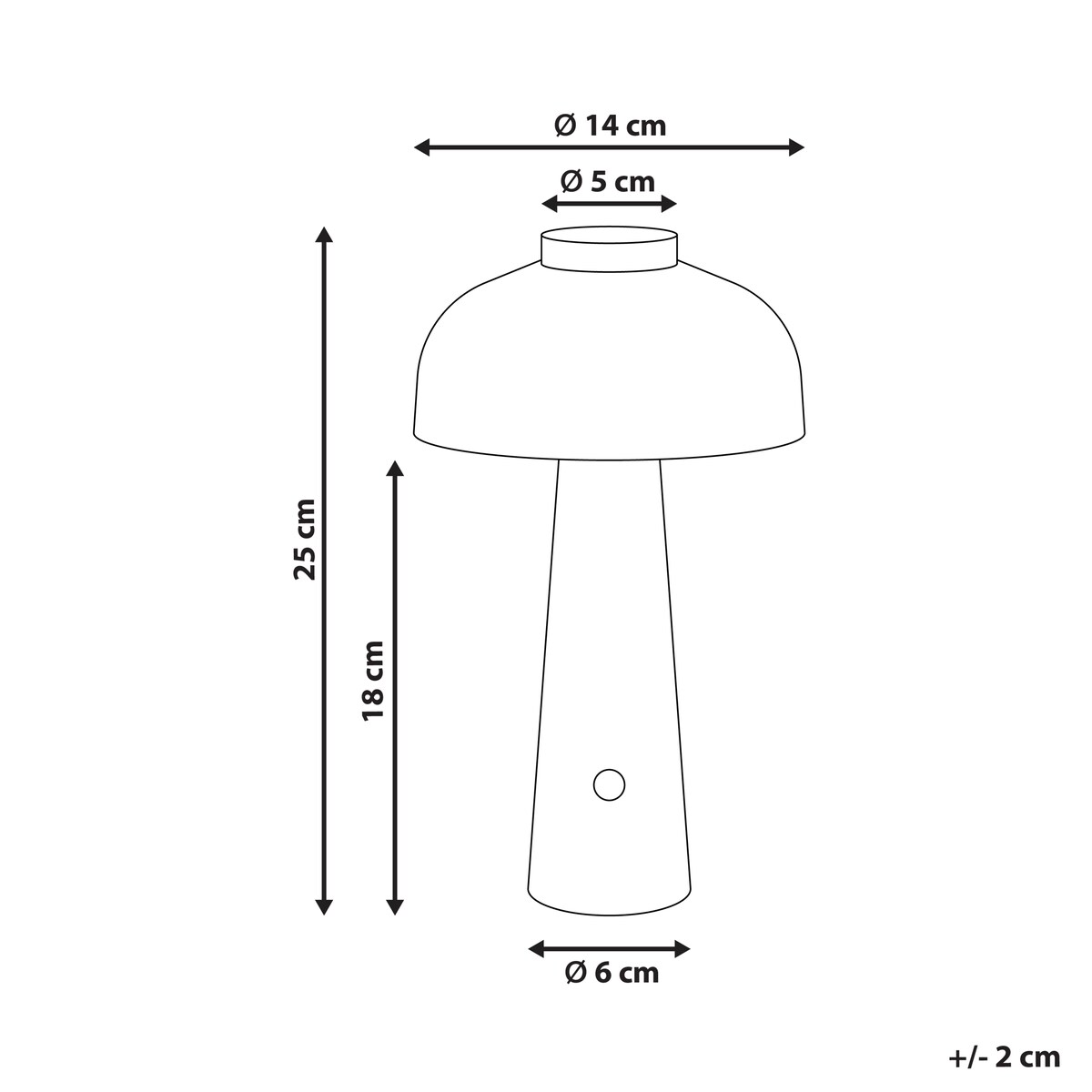 Bezprzewodowa lampa stołowa LED AGUSAN Ze ściemniaczem Metal Czarny