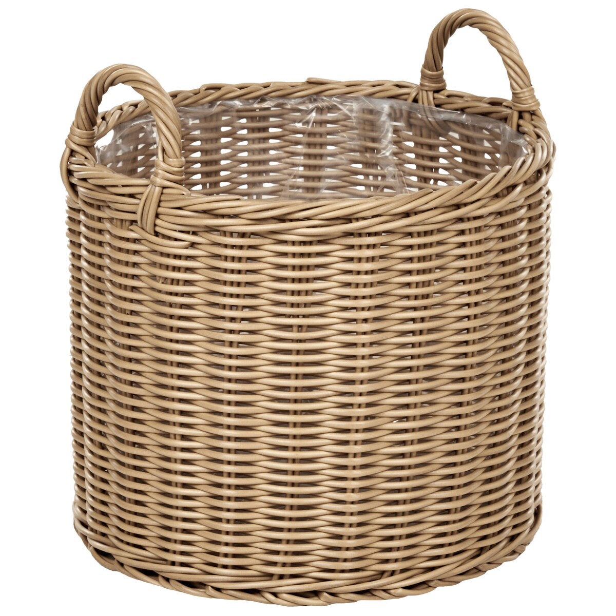 Zestaw 3 koszy na kwiaty PENDULA 33/37/45 cm Naturalny Technorattan