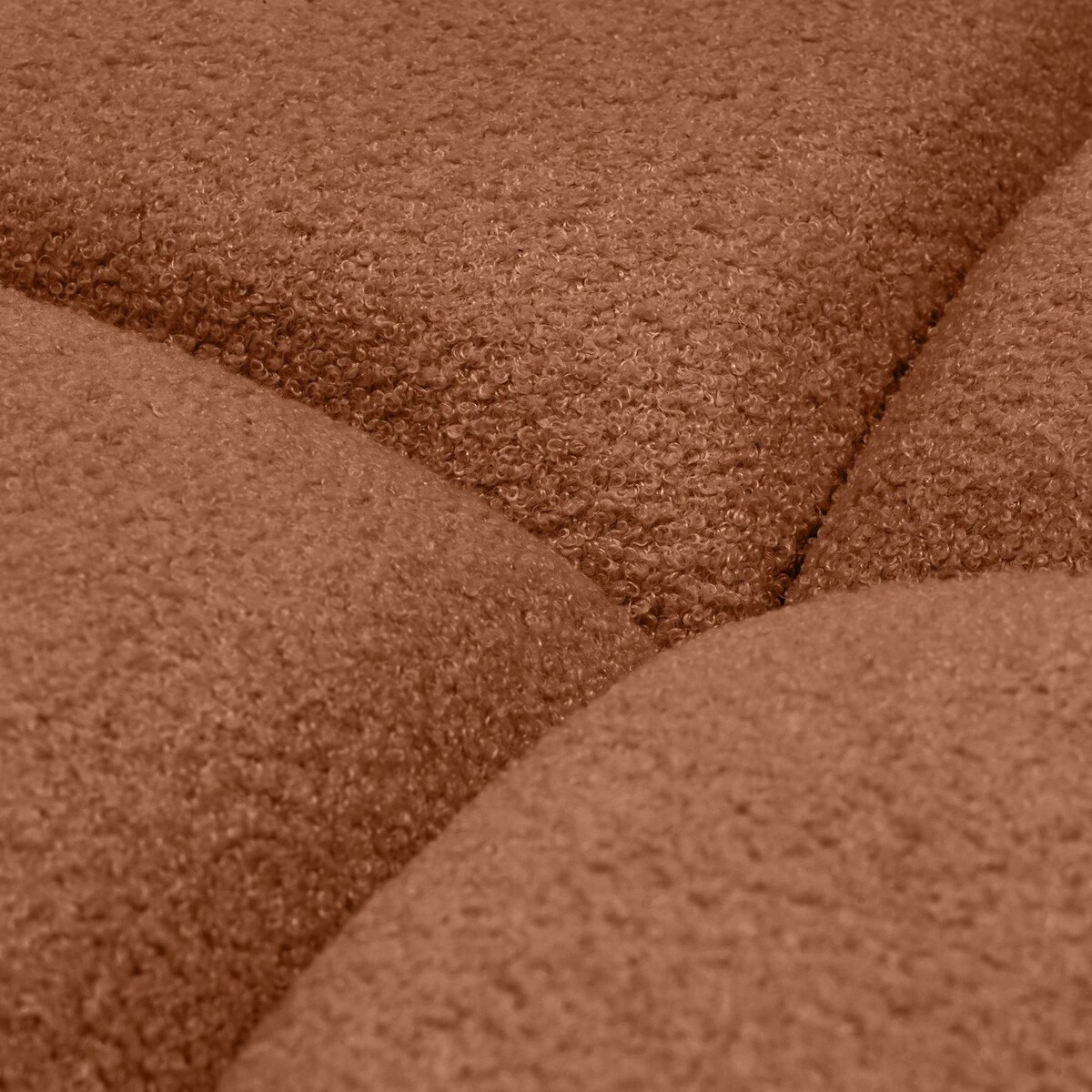 Pufa okrągła poczwórna 43x65x65 PALLASS bouclé miedziana