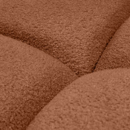 Pufa okrągła poczwórna 43x65x65 PALLASS bouclé miedziana