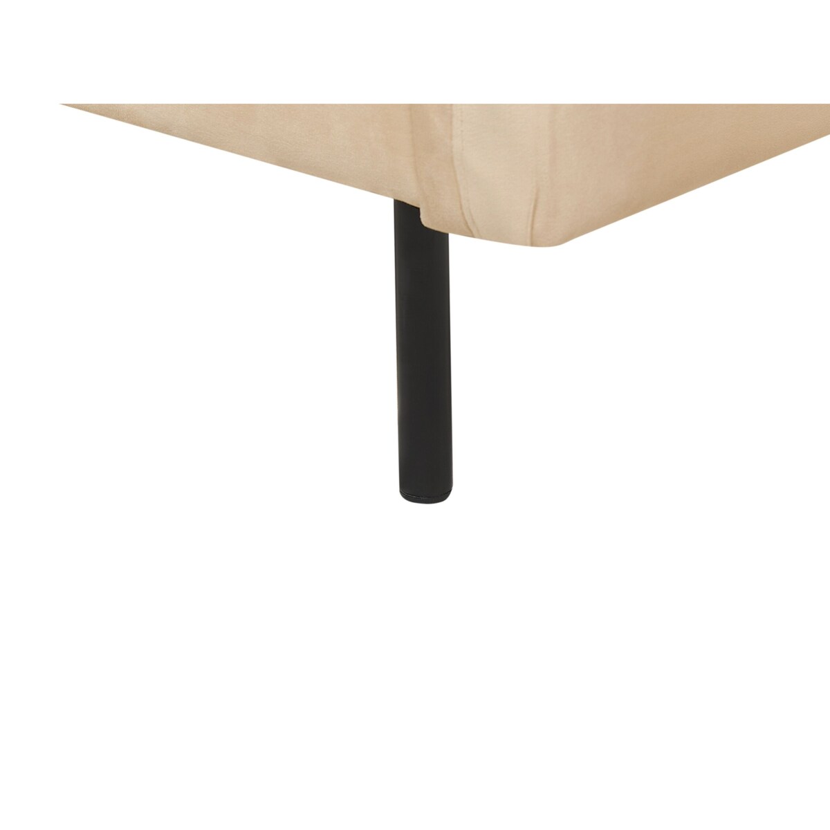 Sofa 3-osobowa welurowa beżowa VINTERBRO