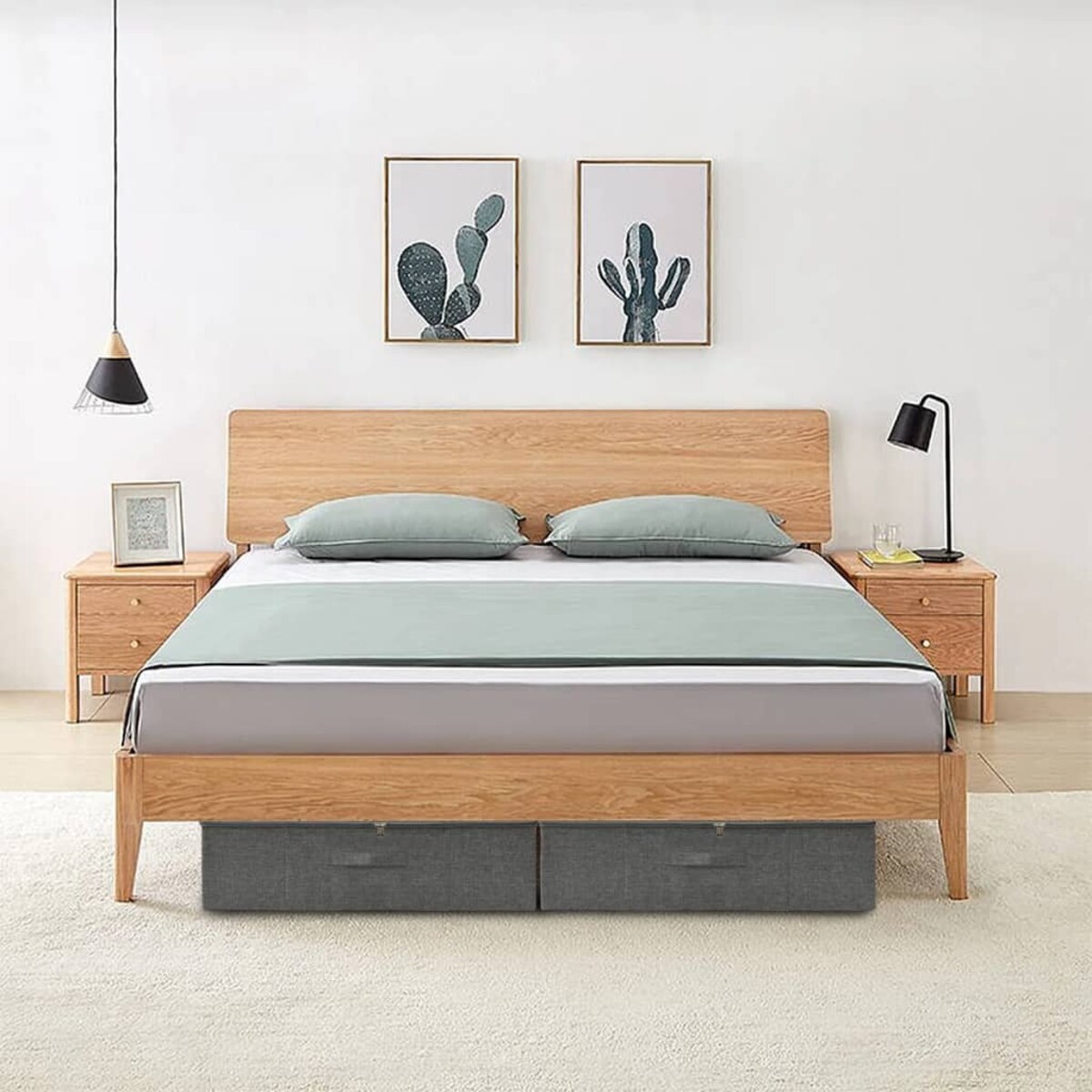 vidaXL Pojemniki, 2 szt., tkanina, 70x40x18 cm, antracytowe