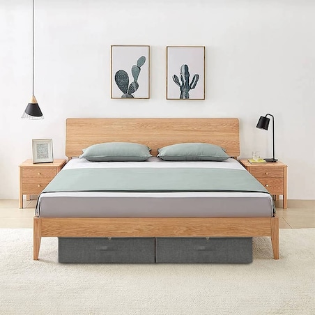 vidaXL Pojemniki, 2 szt., tkanina, 70x40x18 cm, antracytowe