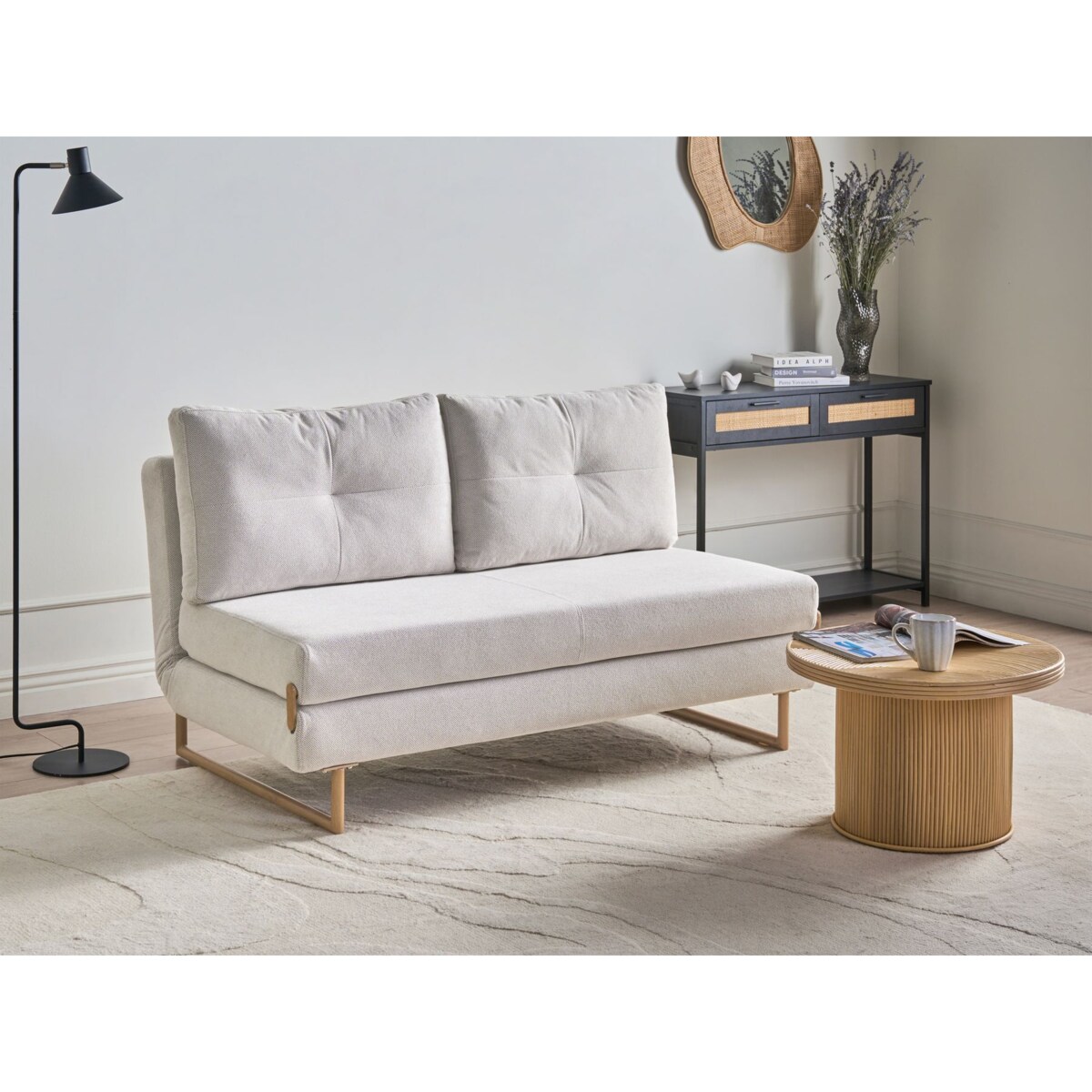 Sofa rozkładana dla 3 osób JERSLEV Złamana biel