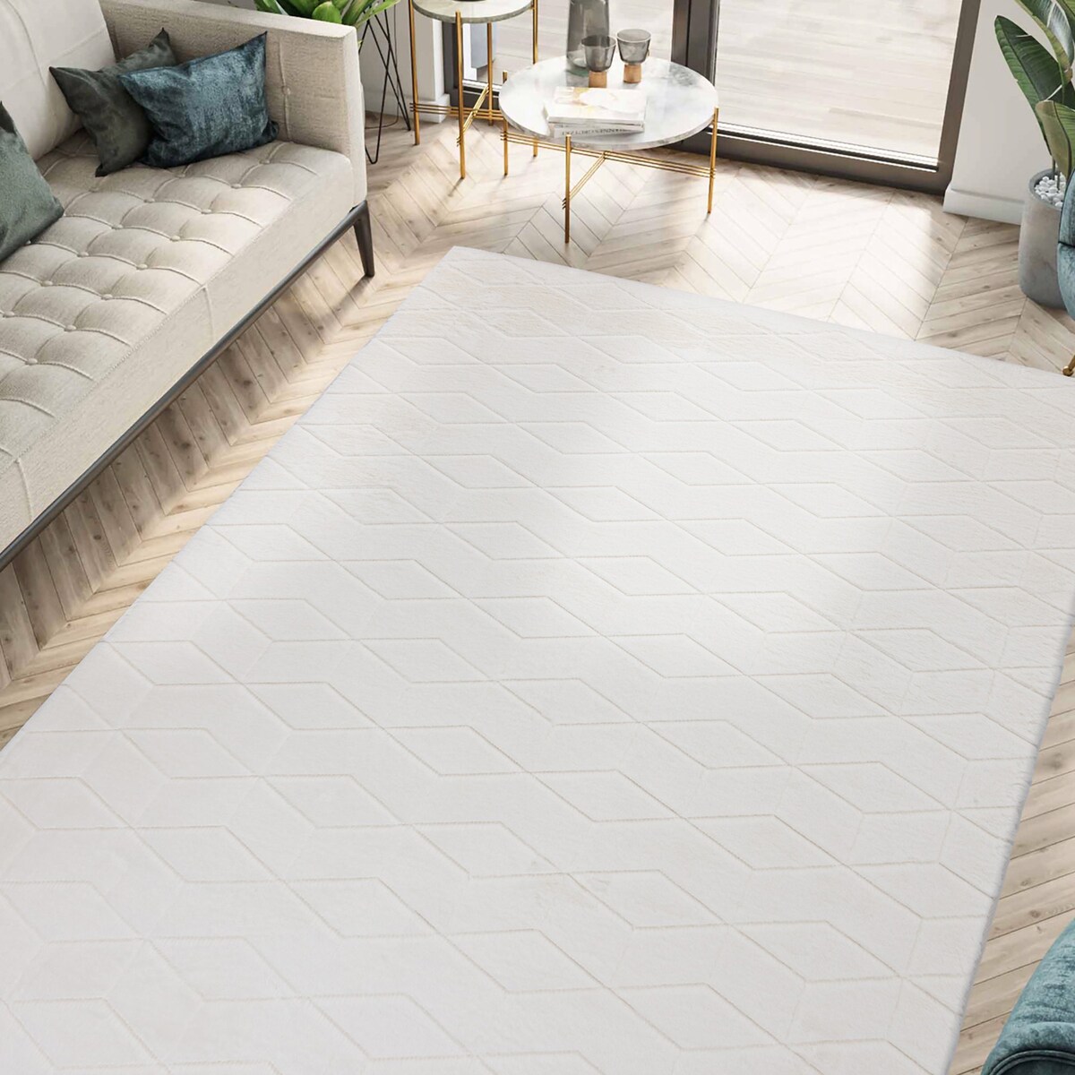 Dywan miękki Rabbit Prestige 200x300 cm e-floor OEKO-TEX kremowy