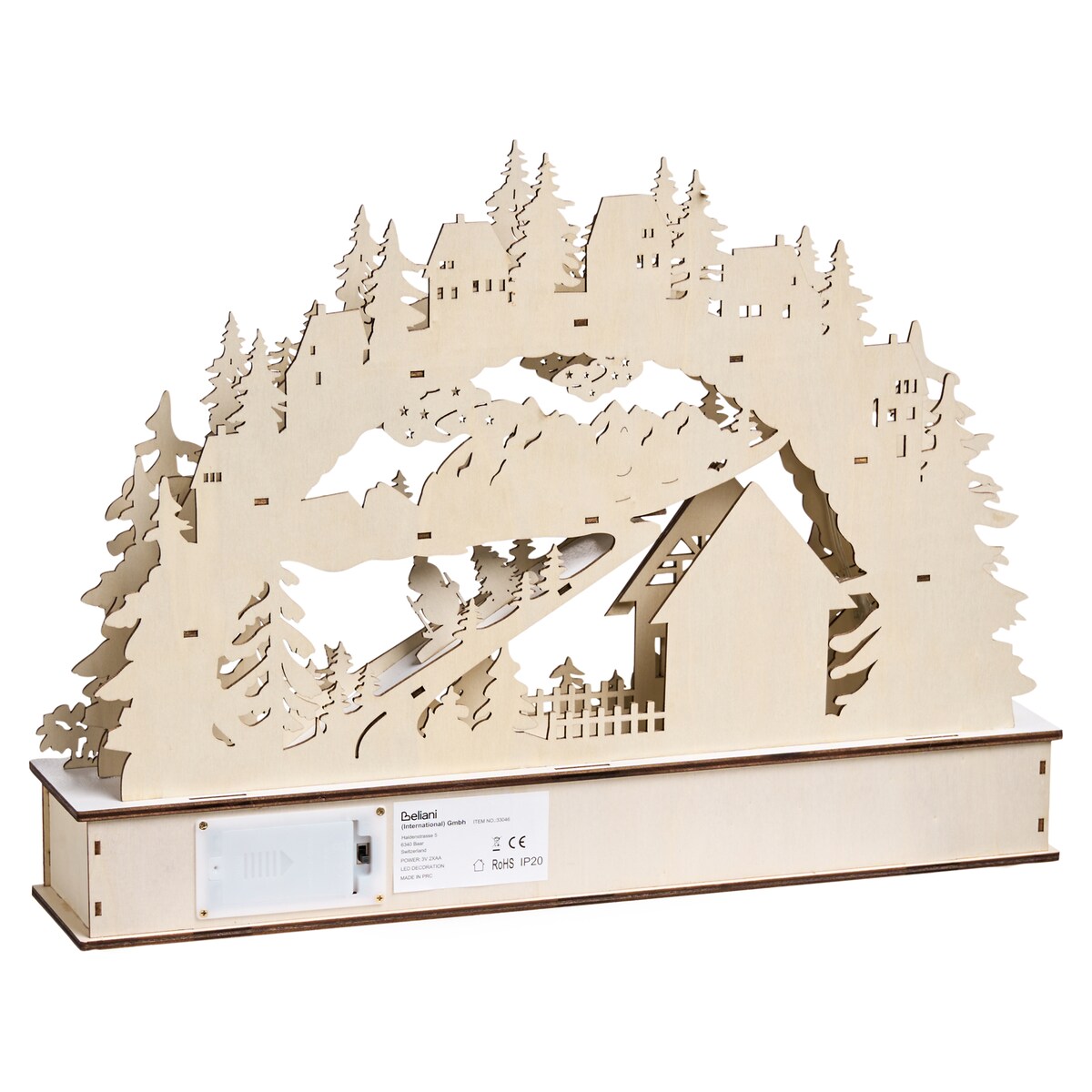 Dekoracja świąteczna LED GOKSJO 33 cm Jasnobrązowy